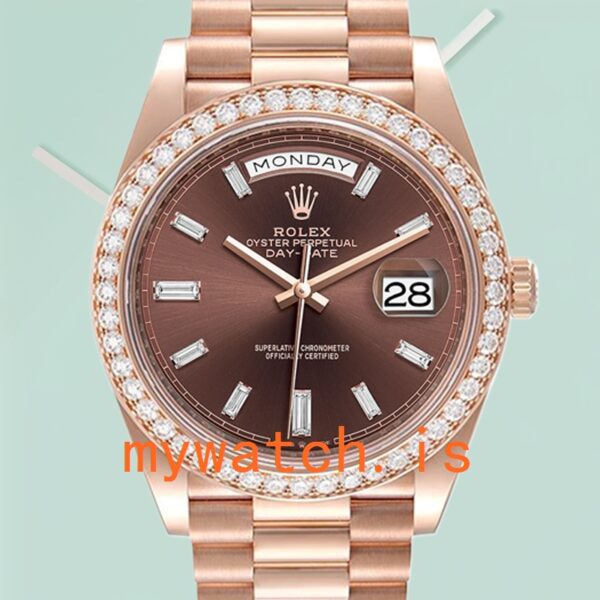 Rolex Day-Date Mens 40mm m228345rbr-0006 Automatic: Genuine vs. Replica