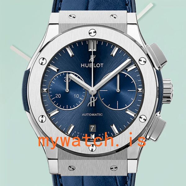 Hublot Classic Fusion Men 521.NX.7170.LR-001 44mm Blue Dial Leather Strap: A Timeless Masterpiece
