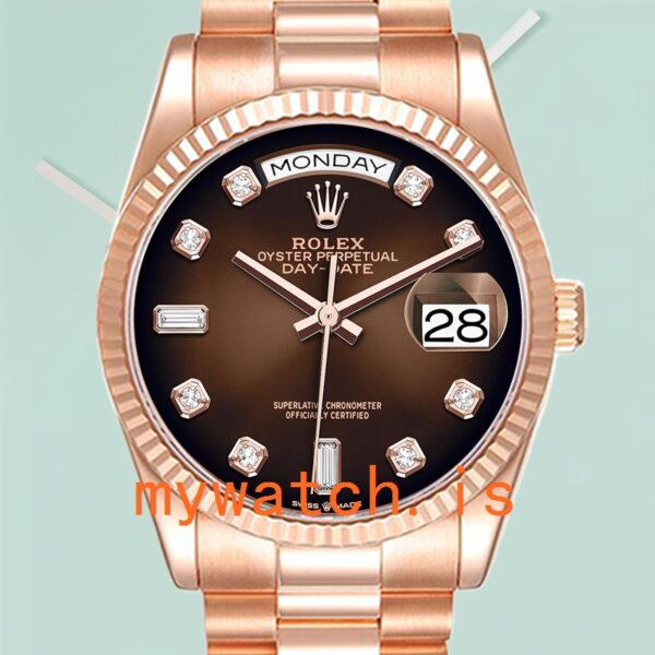 Rolex Day-Date 36mm Mens m128235-0037 Brown Dial: Genuine vs. Replica Analysis