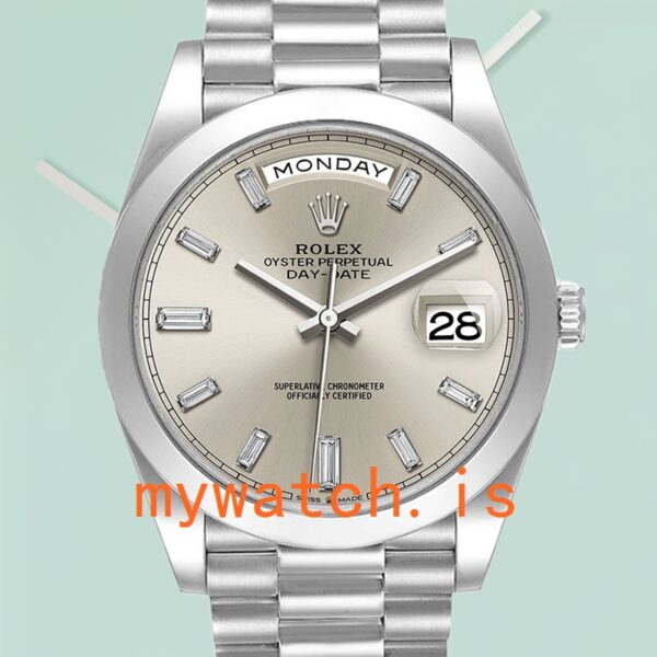 Rolex Day-Date Men's 40mm m228206-0012 Silver Dial Stainless Steel: A Timeless Masterpiece