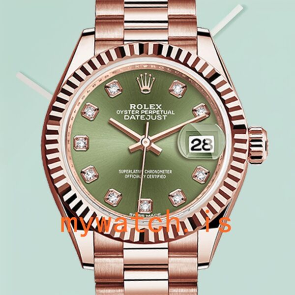 Rolex Datejust m279175-0009 Ladies 28mm Rose Gold-tone Automatic: Genuine vs. Replica